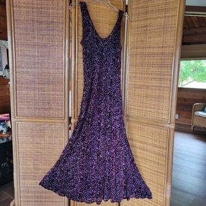 Lovely Burnout Velvet Biascut Long Dress Size M